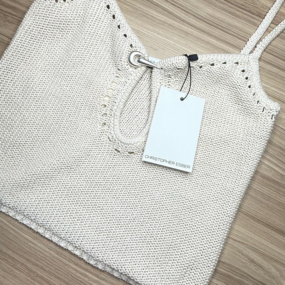 Cream Knit Tank Top - Picture 7 of 10